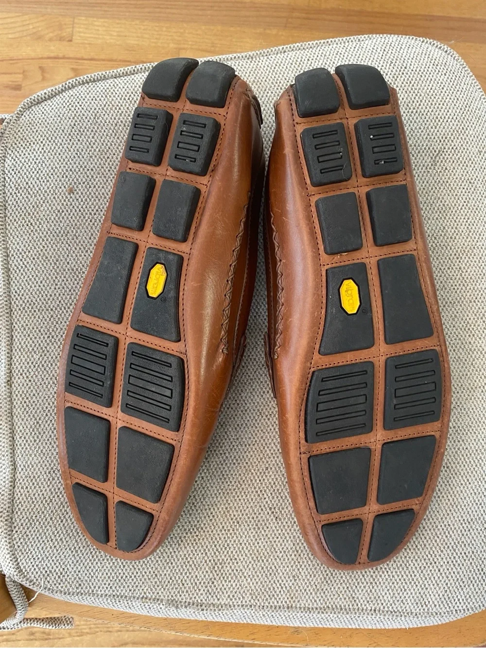 Italian Driver Men’s Penny Loafers in Brown Leather 12M